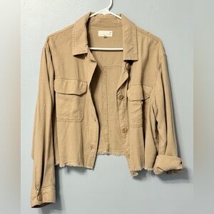 #5)  Casual    Tan shirt jacket for Women